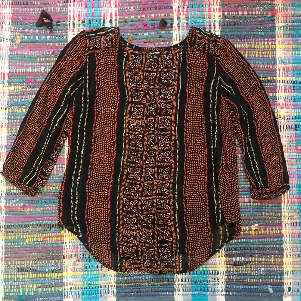 Lucky Brand Peasant Blouse